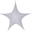 32" White Unlit Hanging Star, Fold Flat Frame with Metallic Polymesh