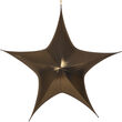 60" Gold Unlit Hanging Star, Fold Flat Frame with Metallic Lame