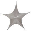 26" Silver Unlit Hanging Star, Fold Flat Frame with Metallic Lame