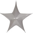 60" Silver Unlit Hanging Star, Fold Flat Frame with Metallic Lame