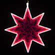 25" Electric Pink 8 Point Star Light with Swirl Filigree Laser Etching 
