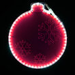 13" Electric Pink Lit Ornament with Snowflake Laser Etching 