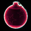 13" Electric Pink Lit Ornament with Stars Laser Etching 