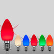C7 Smooth OptiCore LED Light Bulbs, Multicolor Twinkle