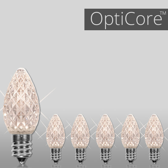 C7 OptiCore LED Light Bulbs, Warm White Twinkle