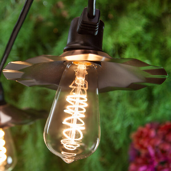 ST64 120V Dimmable Globe Light FlexFilament TM LED Edison Light Bulb, Warm White Glass Medium Base