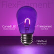 S14 FlexFilament TM Vintage LED Light Bulb, Purple Transparent Glass