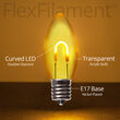 C9 FlexFilament TM Vintage LED Light Bulb, Gold Transparent Acrylic