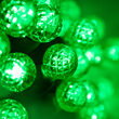 Raspberry LED String Lights, Green, Green Wire