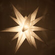 17" White Aurora Superstar TM Moravian Star Lantern, Fold-Flat, LED Lights, Outdoor Rated