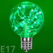G50 LEDimagine TM Fairy Globe Light Bulb, Green, E17 Base