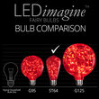 ST64 LEDimagine TM Fairy Light Bulb, Red