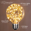 G80 LEDimagine TM Fairy Globe Light Bulb, Warm White