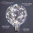 G95 LEDimagine TM Fairy Globe Light Bulb, Cool White