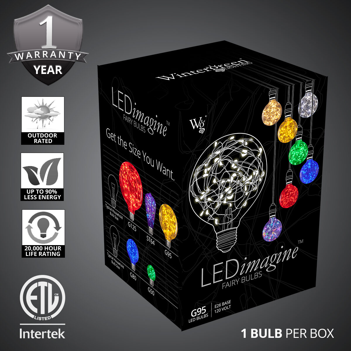 ロンハーマンcool  globes G95 LEDimagine<sup>TM</sup> Fairy Globe Light Bulb, Cool White