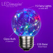 G50 LEDimagine TM Fairy Globe Light Bulb, RGB Color Change, E26 Base