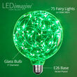 G125 LEDimagine TM Fairy Globe Light Bulb, Green