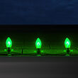 FlexFilament C9 Commercial Shatterproof Vintage LED String Lights, Green, 15 Lights, 15'