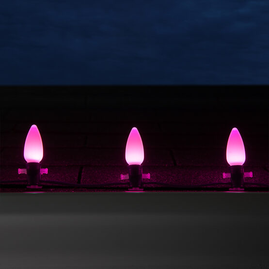 C9 Smooth OptiCore<sup>&reg</sup> LED Light Bulbs, Pink