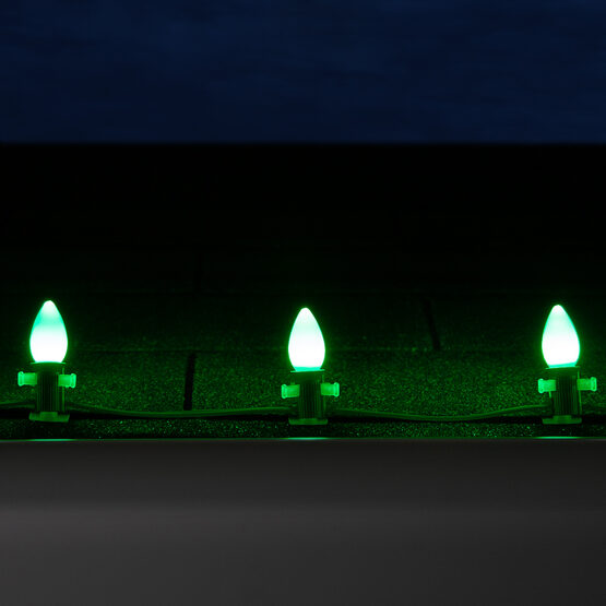 C7 Smooth OptiCore LED Light Bulbs, Green