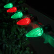 OptiCore C9 Commercial LED String Lights, Green / Red, 50 Lights, 50'