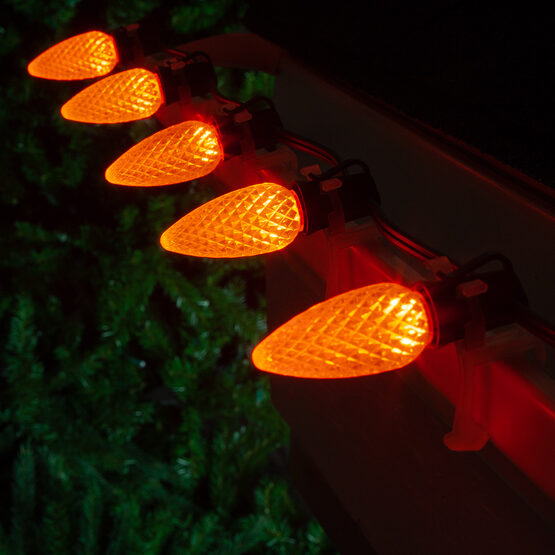 OptiCore C9 Commercial LED String Lights, Amber, 25 Lights, 25'