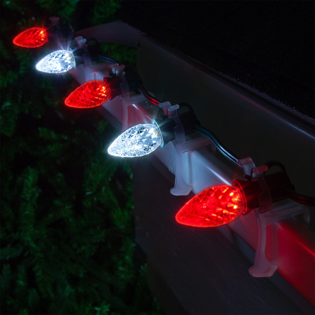 Red and new arrivals white string lights