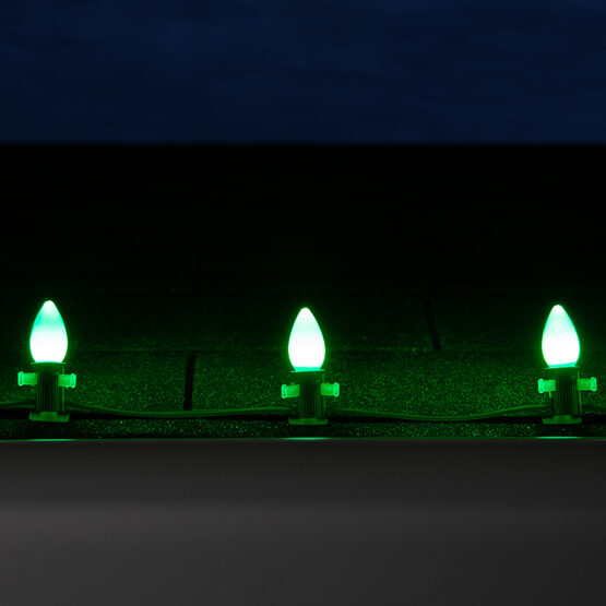 Smooth OptiCore C7 Commercial LED String Lights, Green, 25 Lights, 25'