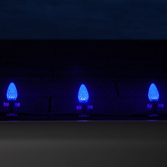 OptiCore C7 Commercial LED String Lights, Blue, 25 Lights, 25'