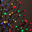 6' Brown Decorative Tree, Multicolor LED Mini Globe Lights 