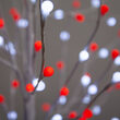 6' White Decorative Tree, Red-Cool White LED Mini Globe Lights 