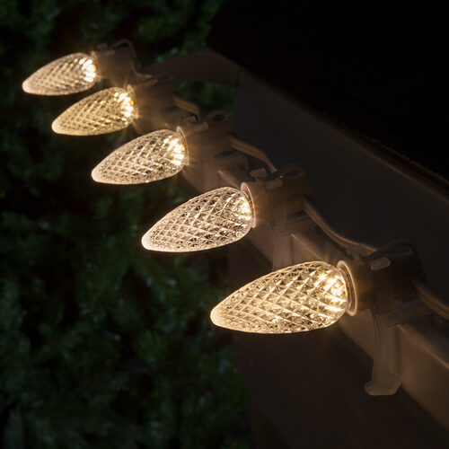 OptiCore C9 Commercial LED String Lights, Warm White, 25 Lights, 25'