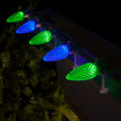 OptiCore C9 Commercial LED String Lights, Blue / Green, 50 Lights, 50'