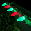 Smooth OptiCore C9 Commercial LED String Lights, Green / Red, 50 Lights, 50'