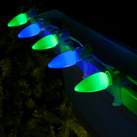 Smooth OptiCore C9 Commercial LED String Lights, Blue / Green, 50 Lights, 50'