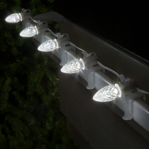 OptiCore C7 Commercial LED String Lights, Cool White, 25 Lights, 25'