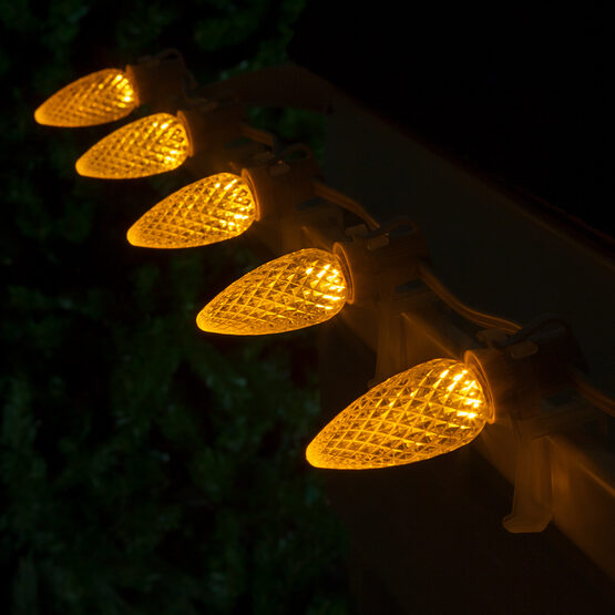 OptiCore C9 Commercial LED String Lights, Gold, 25 Lights, 25'