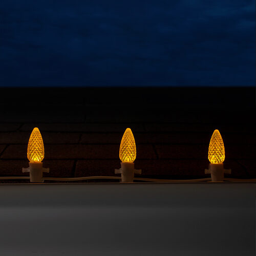 OptiCore C9 Commercial LED String Lights, Gold, 25 Lights, 25'