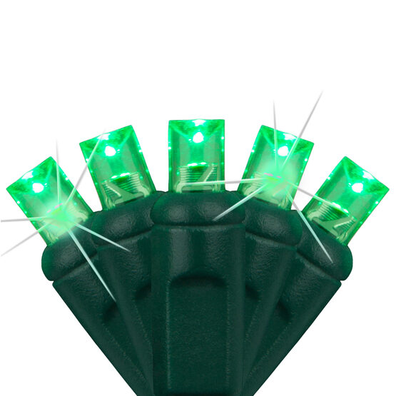 SoftTwinkle Wide Angle LED Mini Lights, Green, Green Wire