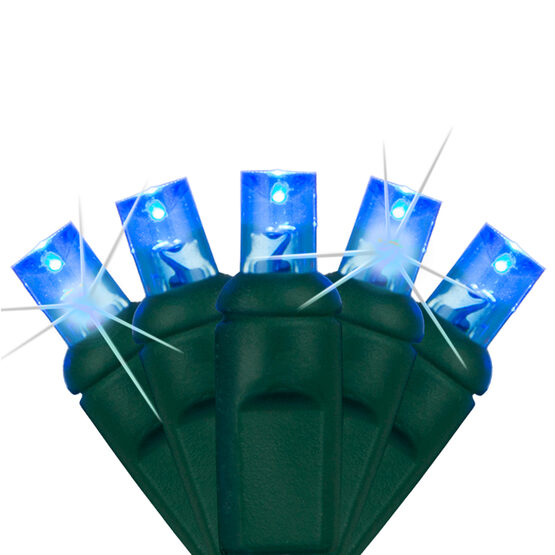 SoftTwinkle Wide Angle LED Mini Lights, Blue, Green Wire