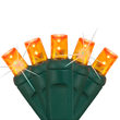 SoftTwinkle Wide Angle LED Mini Lights, Amber, Green Wire
