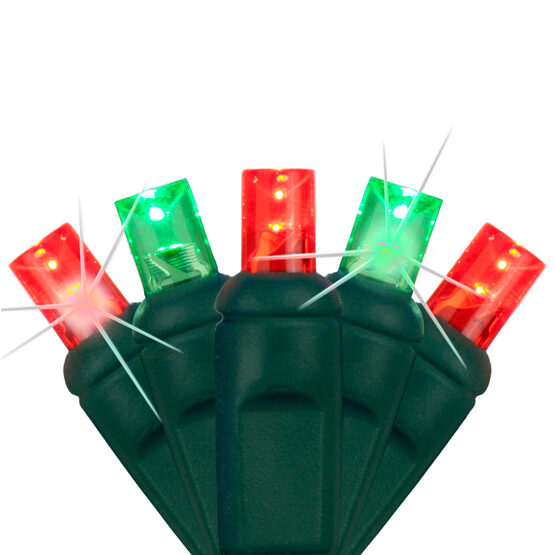 SoftTwinkle Wide Angle LED Mini Lights, Red, Green, Green Wire