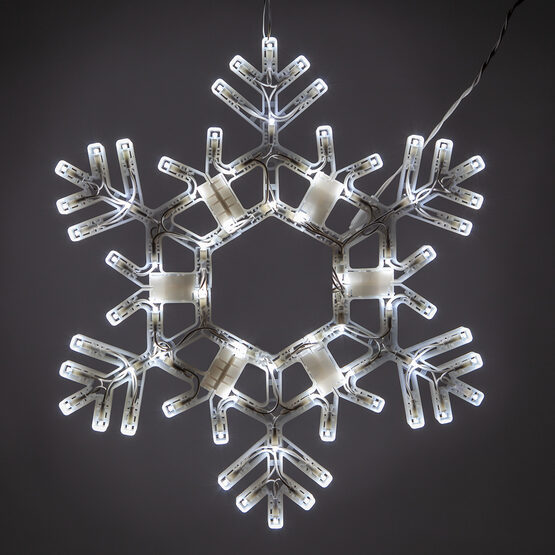 20" LED Folding Snowflake, Cool White Lights 