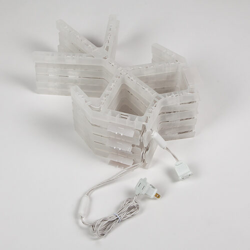 36" LED Folding Snowflake, Warm White Lights 