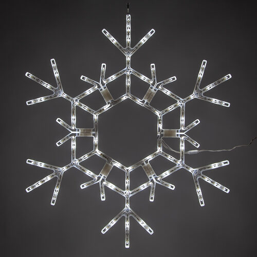 36" LED Folding Snowflake, Cool White Lights 