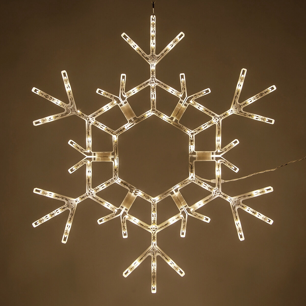 LED Folding Snowflake, Warm White Lights - Yard Envy