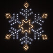 18" LED Ultra Bright SMD Diamond Tipped Snowflake, Warm and Cool White 