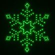 18" LED Ultra Bright SMD Diamond Tipped Snowflake, Green Lights 