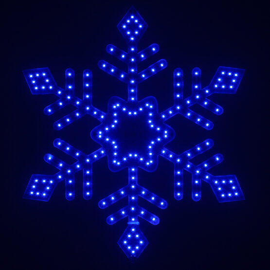 18" LED Ultra Bright SMD Diamond Tipped Snowflake, Blue Lights 