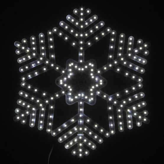 18" LED Ultra Bright SMD Hexagon 36 Point Snowflake, Cool White Lights 